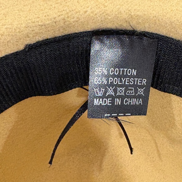 Shein Brown Felt Hat Womens Tan Khaki Fedora Belt Boho Chic Belt - Picture 6 of 7